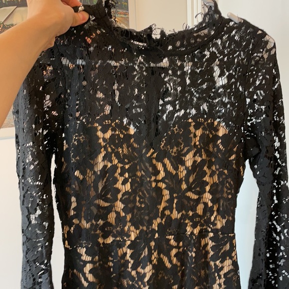 Lacy black mini dress size S - Picture 4 of 5
